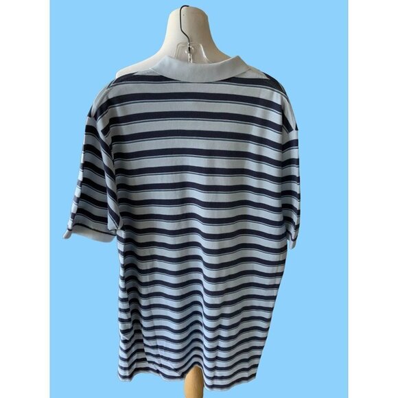 RALPH LAUREN MENS BLUE STRIPPED POCKETED SS COLLARED TOP SHIRT POLO EUC XL - Picture 4 of 5